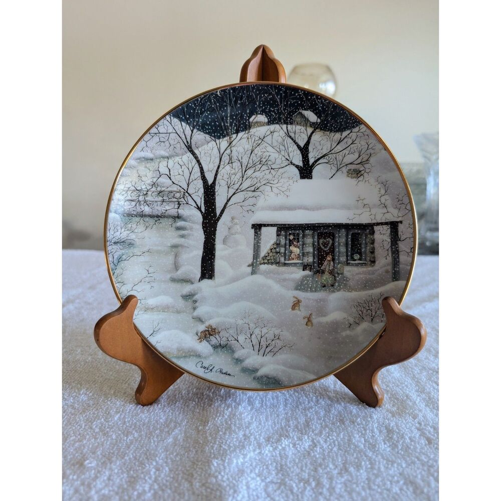 Franklin Mint Moonlight Visitors Carol J Endres Porcelain Plate